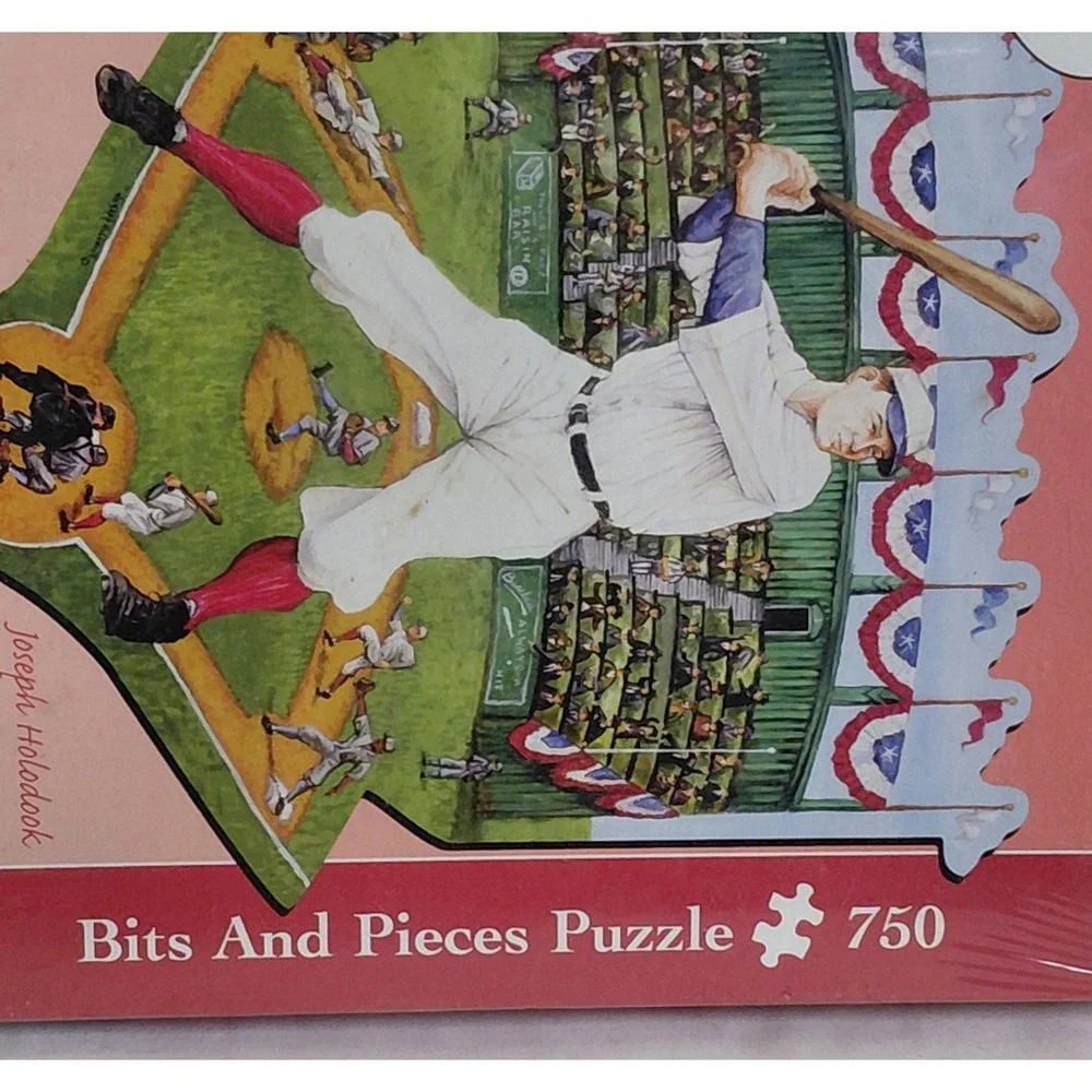 Bits And Pieces Batter Up Shaped Puzzle 750 Pieces Joseph Holodook 2004 NIB